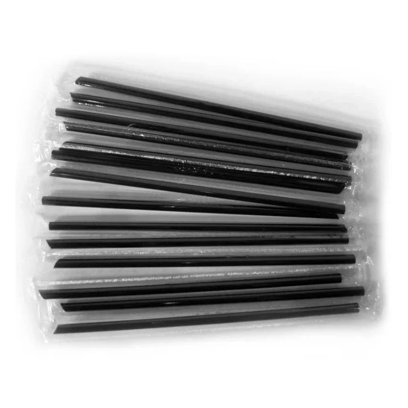 DecorBites™ Clear Individually Wrapped PP Drinking Straws - 100PCS Smoothies Tea Party Durable
