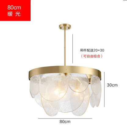 DecorBites™ Glass Copper LED Pendant Light: Luxury Nordic Design for Home Decor