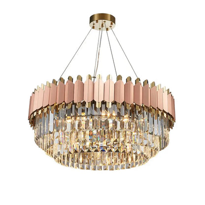 DecorBites™ E14 LED Crystal Stainless Steel Rose Gold Pendant Lights