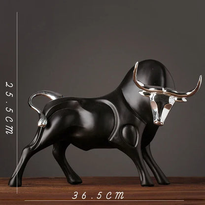 DecorBites™ Bull Sculpture Resin Animal Statue Home Decor Craft Figurine