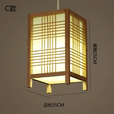 DecorBites™ Japanese Bamboo Chandelier Lights for Bedroom Living Room Tea Room Zen Lamps
