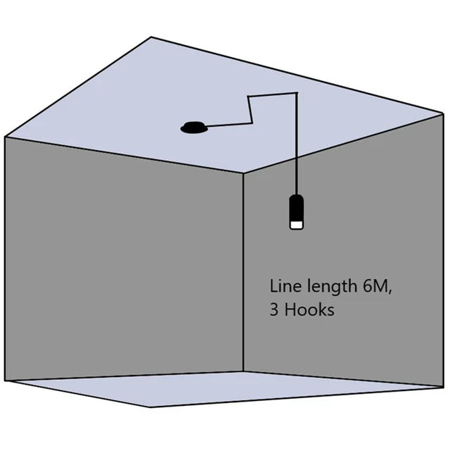 Lámpara colgante LED DecorBites™ de hierro forjado industrial - Lámpara de pared minimalista negra