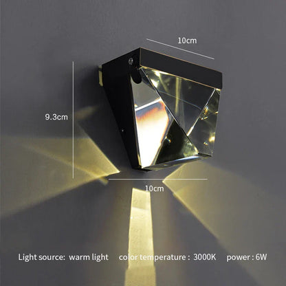 DecorBites™ Crystal LED Wall Sconce: Modern Minimalist Bedroom Luxury Light