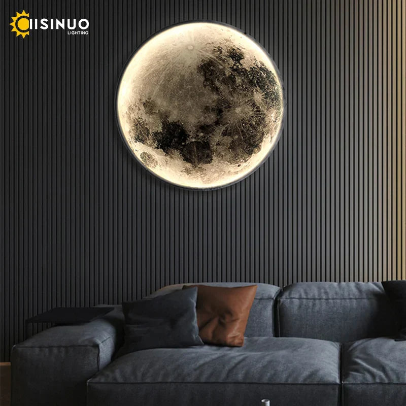 DecorBites™ LED Moon Wall Lamp: Modern Indoor Lighting for Bedroom and Living Room Decor