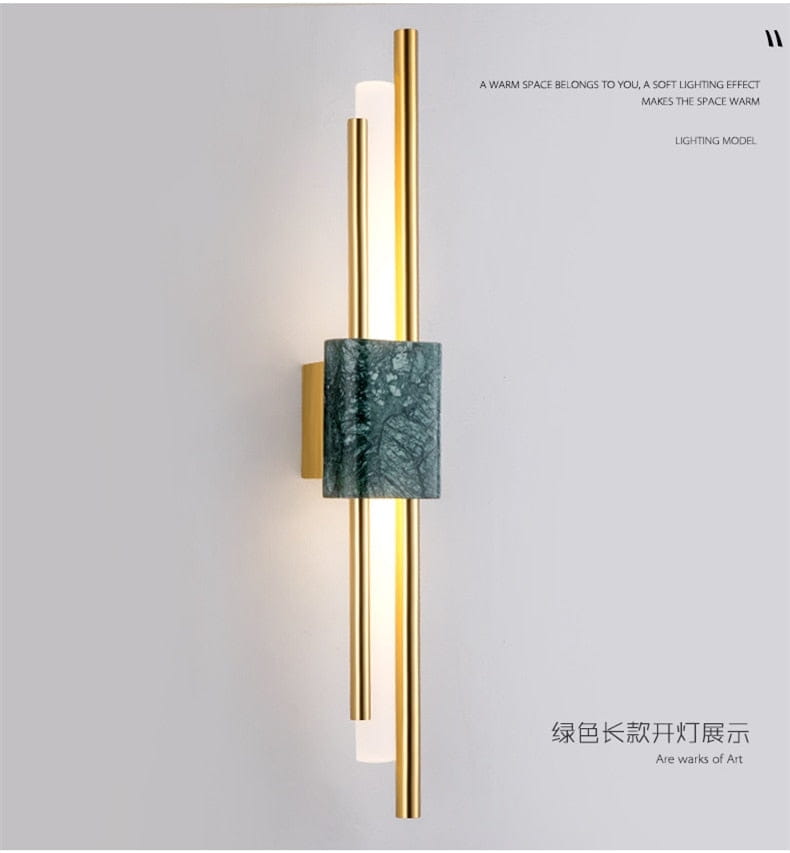 Moderne Marmor LED Wandlampe für Wohnzimmer, Schlafzimmer und Badezimmer