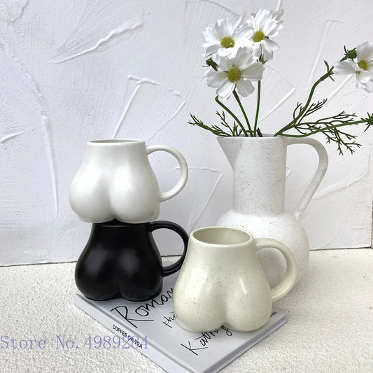 DecorBites™ Lovely Butt Shape Ceramic Coffee Cup Storage Decoration