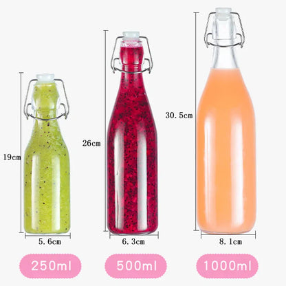 DecorBites™ Glass Storage Bottle for Wine, Jam, Honey, Lemon & More