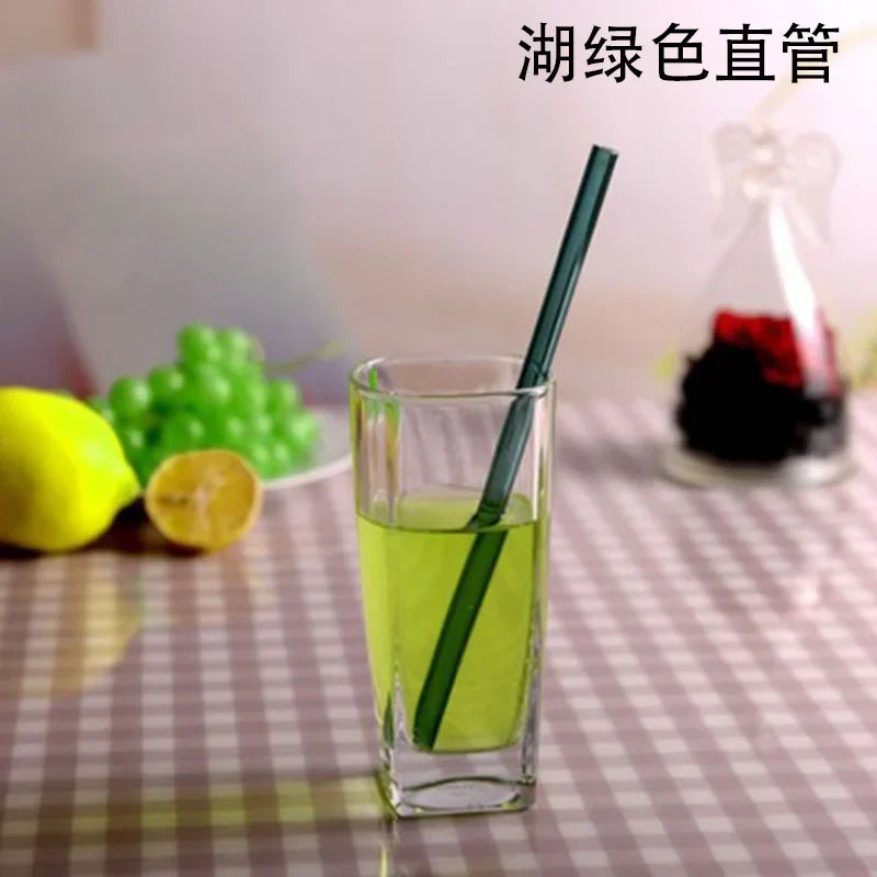 DecorBites™ Glass Drinking Straw: Eco-Friendly & Colourful Bar Accessory