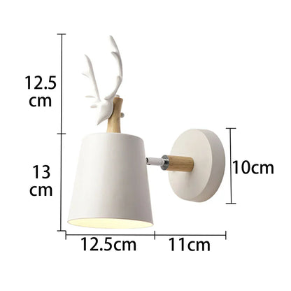 Decorbites™ LED Geweih Wandlampe Bunte Holzschnitzerei Nordisch Vintage Modern Loft Licht