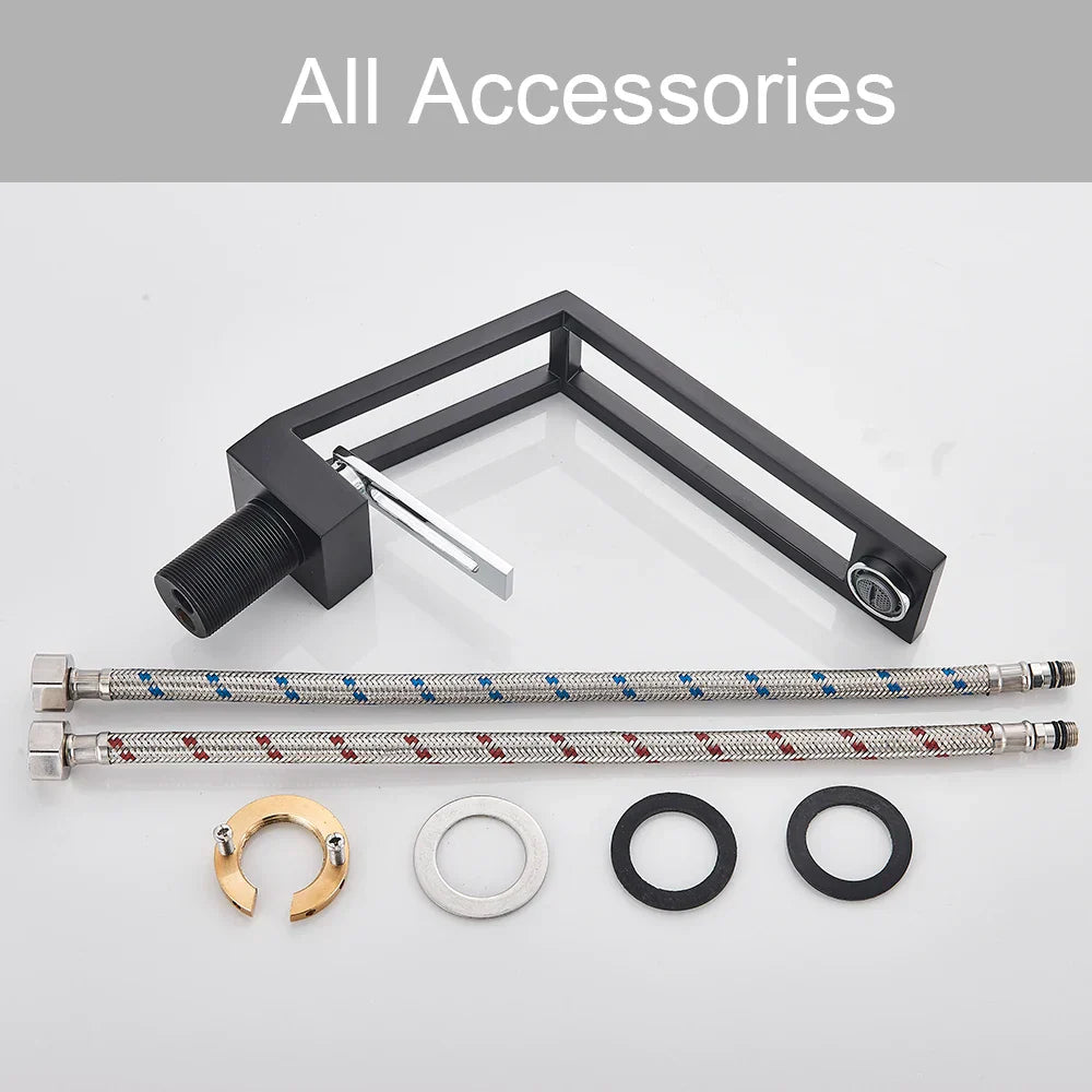 DecorBites™ Brass Basin Sink Faucet Mixer with Single Handle for Bathroom Vanity