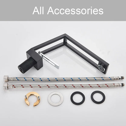 DecorBites™ Brass Basin Sink Faucet Mixer with Single Handle for Bathroom Vanity