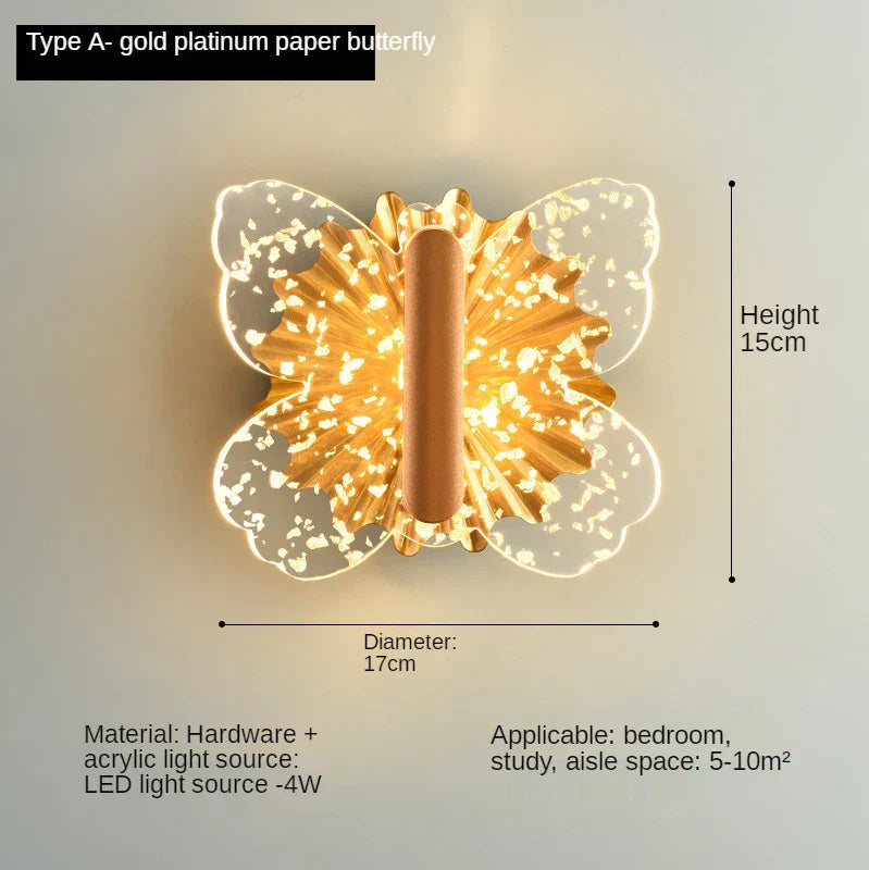DecorBites™ Butterfly Wall Lamp: Modern LED Sconce Light for Bedroom, Living Room, Restaurant & Bathroom