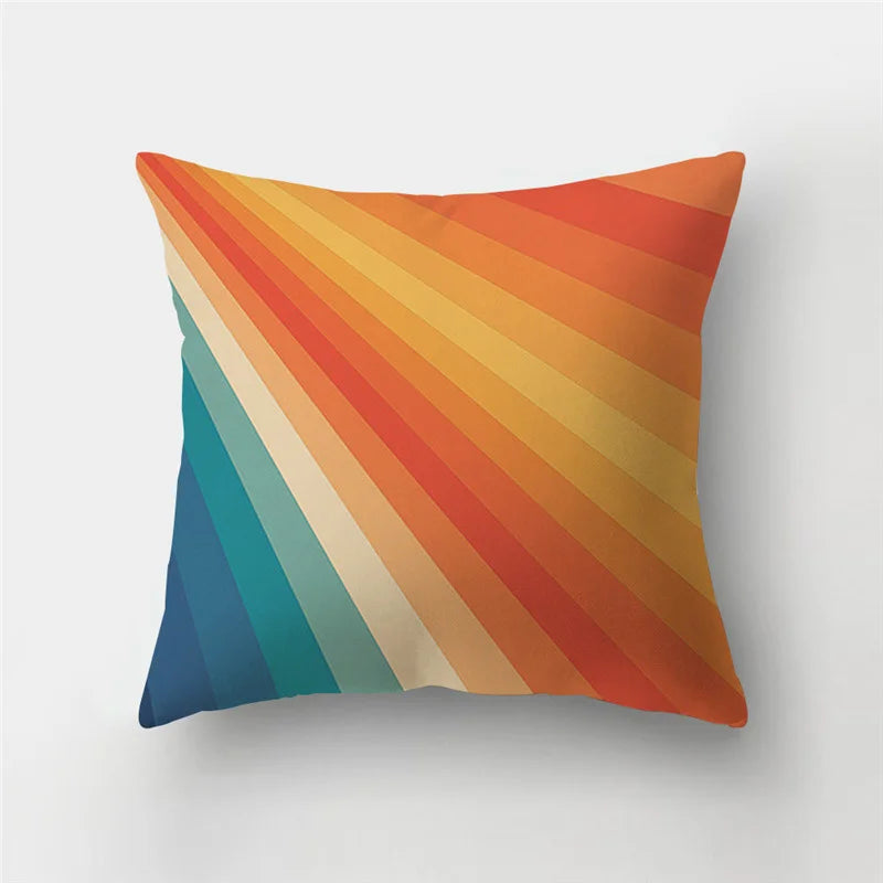 Funda de almohada DecorBites™ con diseño de rayas geométricas | Funda de cojín para sofá