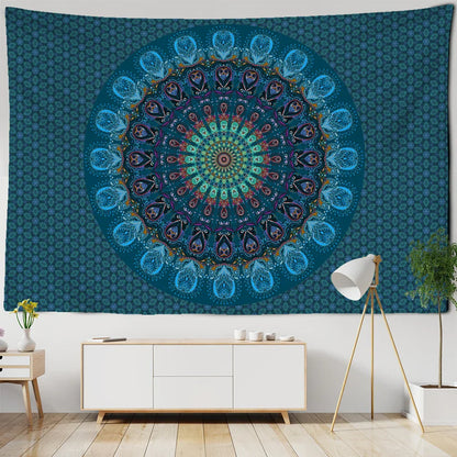 Decobites Psychedelic Mandala Tapestry Wall Hanging for Boho Home Decor