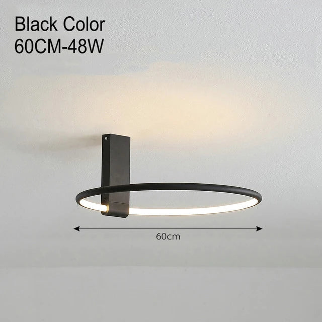 DecorBites™ LED Round Ceiling Lamp Scandinavian Design White Black Gold Metal Aluminum