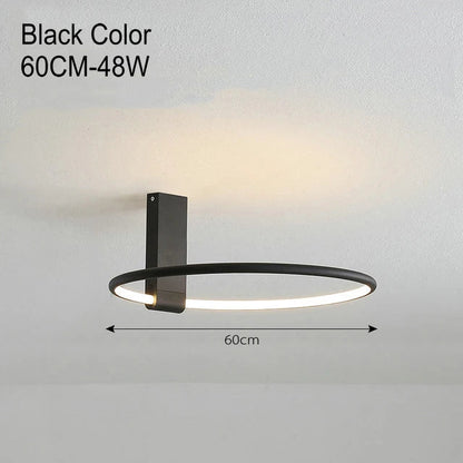 DecorBites™ LED Round Ceiling Lamp Scandinavian Design White Black Gold Metal Aluminum