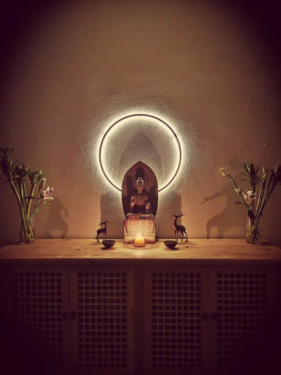 DecorBites™ LED Ring Wall Lamp: Minimalist Living Room Decor & Atmosphere Light