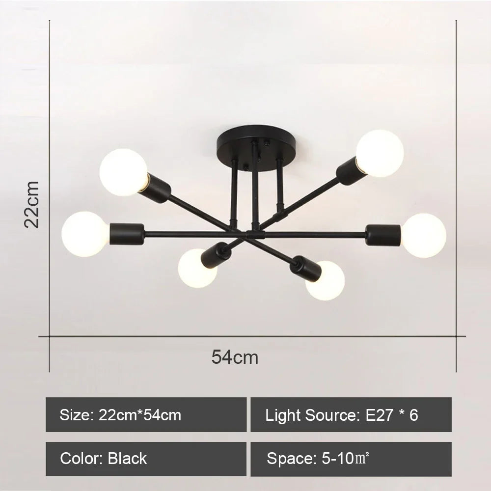 DecorBites™ LED Metal Chandeliers for Living Room - Stylish Ceiling Light for Home Decor