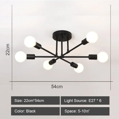 DecorBites™ LED Metal Chandeliers for Living Room - Stylish Ceiling Light for Home Decor