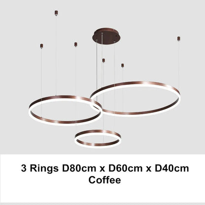 Lámpara colgante de techo regulable DecorBites™ con forma de anillo LED - Color café dorado