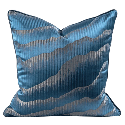 غطاء وسادة مربع من قماش الجاكار بتصميم منظر طبيعي آسيوي من DecorBites™ مقاس 45×45 سم