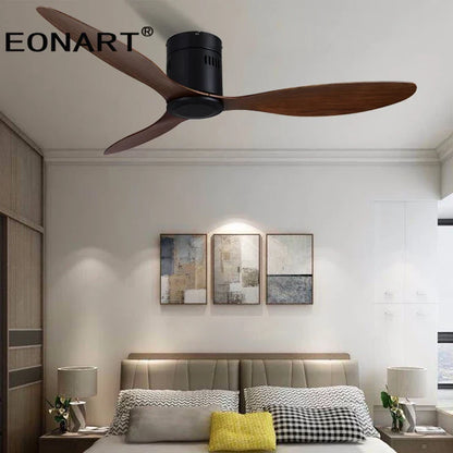 مروحة سقف ديكوربايتس™ DC مقاس 52 بوصة، سوداء، مع جهاز تحكم عن بعد، بدون إضاءة