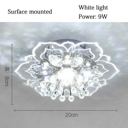 DecorBites™ Crystal Flowers Chandelier Ceiling Light Fixture for Living Room, Colorful Indoor Decoration