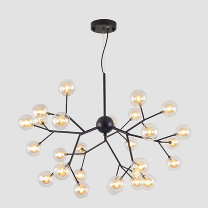 ثريا DecorBites™‎ LED على شكل كرة زجاجية على شكل يراعة شجرة بإضاءة صناعية سوداء