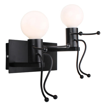 Aplique de pared LED creativo DecorBites™ para interiores, estilo moderno, de hierro, casquillo E27