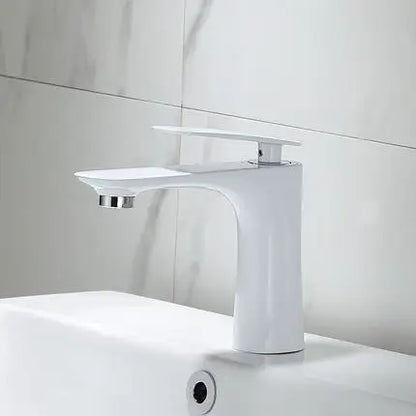 DecorBites™ Black & Gold Basin Faucet | Bathroom Sink Tap Hot Cold Mixer Tap