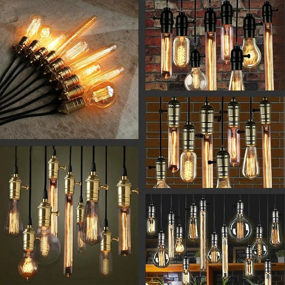 DecorBites™ Aluminum E27 Lamp Holder Pendant Light in 4 Colors