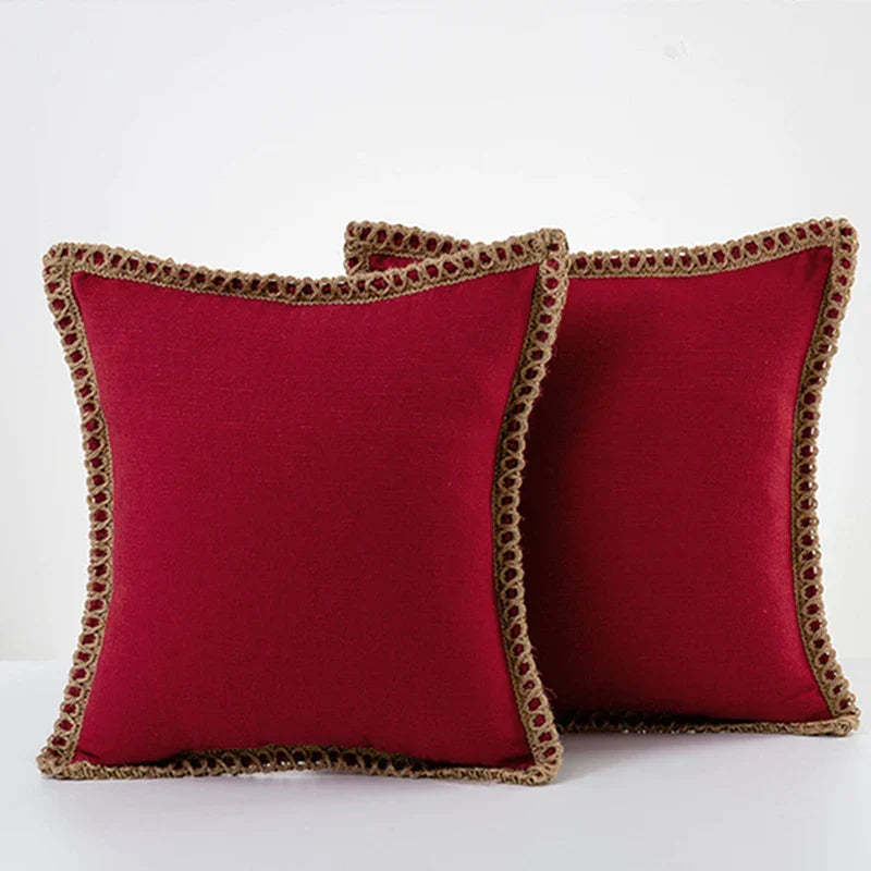 DecorBites™ Linen Square Throw Pillow Covers Set - Home Decor for Sofa, Couch, Bed