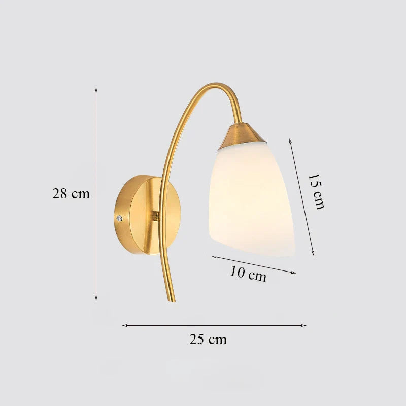 DecorBites™ Brass Glass Wall Sconce Lighting, Classic Nordic Loft Interior Fixture