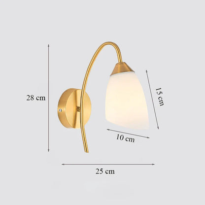 DecorBites™ Brass Glass Wall Sconce Lighting, Classic Nordic Loft Interior Fixture