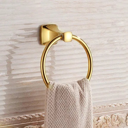 DecorBites™ Gold Bathroom Hardware Set for Towels, Paper, Brushes, and More