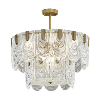 DecorBites™ Art Glass Chandelier: Elegant Luxury Lighting for Living, Dining & Bedroom Rooms
