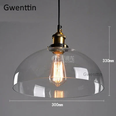 DecorBites™ Industrial Glass Pendant Light for Modern Home Decor