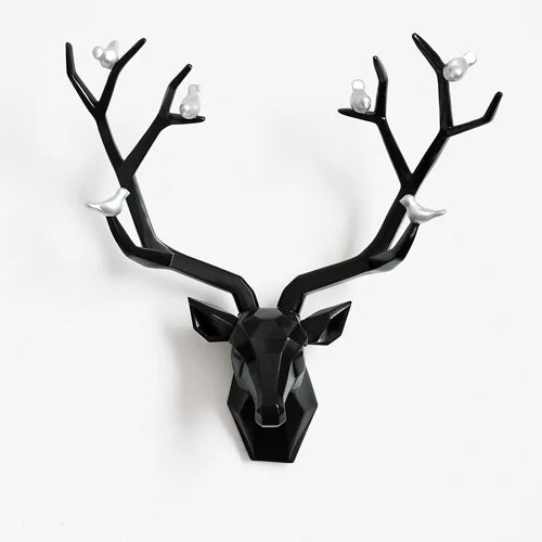 DecorBites™ Deer Head Wall Decor Sculpture | Modern Abstract Animal Statue for Home Decor