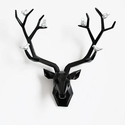 DecorBites™ Deer Head Wall Decor Sculpture | Modern Abstract Animal Statue for Home Decor