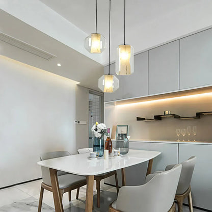 DecorBites™ Modern LED Glass Pendant Lights for Dining Hall, Restaurant, and Hotel Lighting