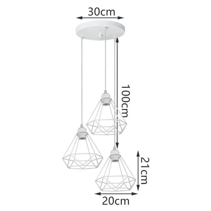 DecorBites™ Iron Cage Pendant Lights | Modern Ceiling Chandelier for Living Room & Kitchen
