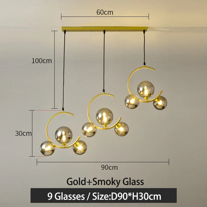DecorBites™ Glass Ball Pendant Light | Modern Nordic G9 LED Lamp for Living Room & Bedroom