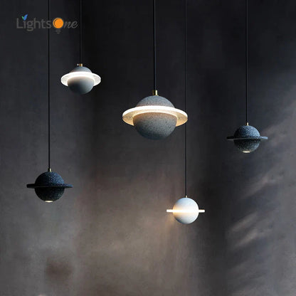 DecorBites™ Cement Planet Pendant Light for Bar and Bedside, Creative Personality Single Head Lamp