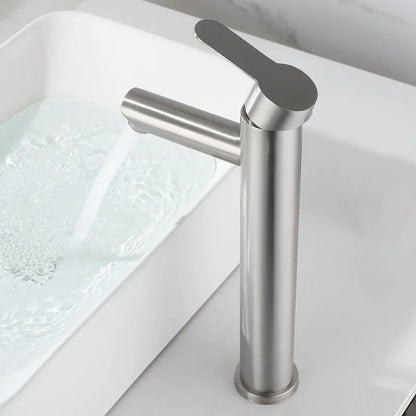 DecorBites™ Brushed Tall Basin Sink Faucet for Stylish Bathroom Water Control