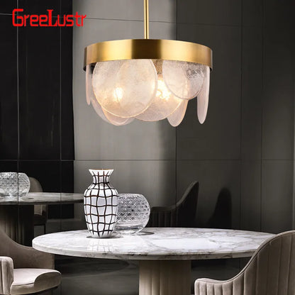 DecorBites™ Glass Copper LED Pendant Light: Luxury Nordic Design for Home Decor