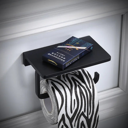 حامل ورق حمام من الألومنيوم DecorBites™ مع حامل هاتف وحامل حائط