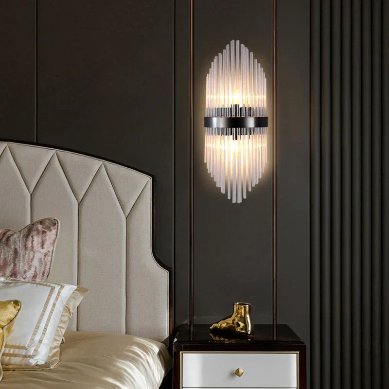 DecorBites™ Glass Rod Crystal Wall Lamp: Modern Nordic Light Luxury for Bedroom, Living Room
