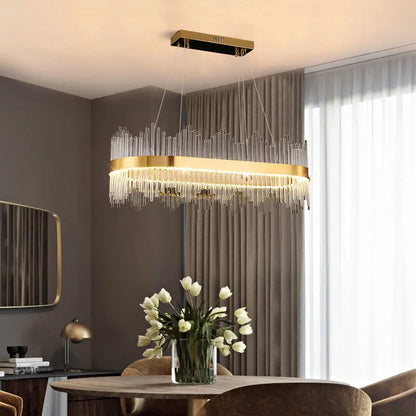 DecorBites™ Crystal Chandelier Pendant Light Modern Luxury Dining Room Bedroom Lamp