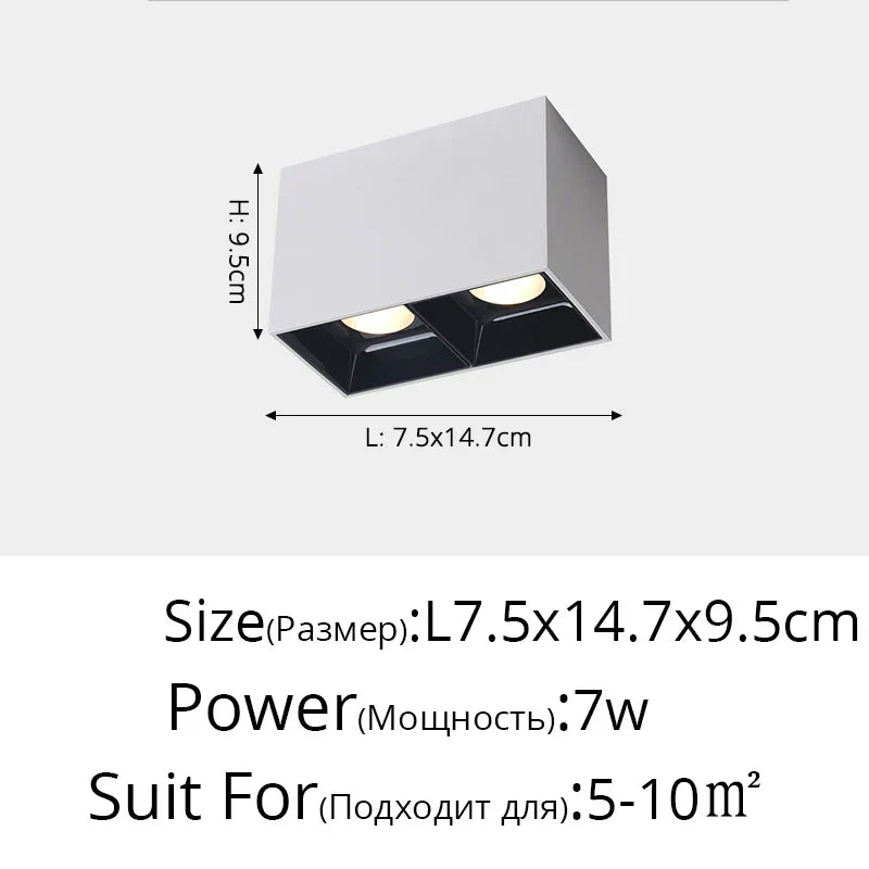 DecorBites™ LED Adjustable Angle Spotlight Ceiling Lights for Background Wall and Aisle