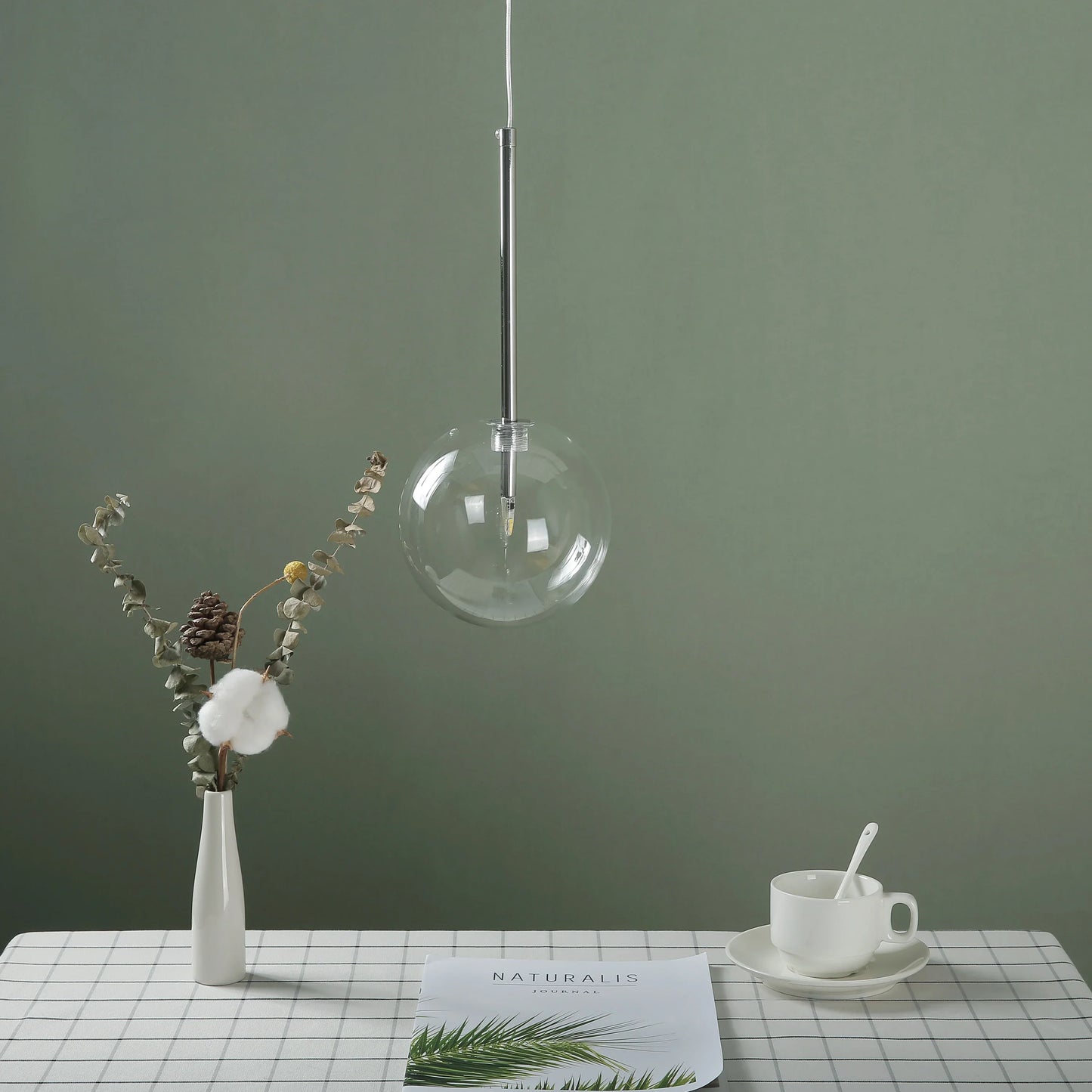 DecorBites™ Gold Glass Ball Pendant Lights for Dining Room and Kitchen